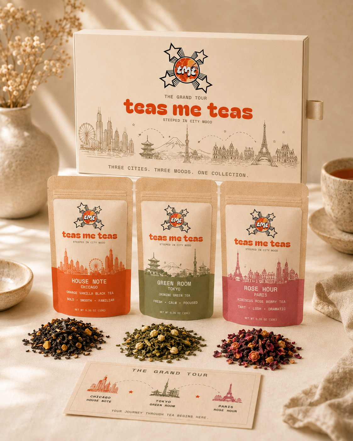 The Grand Tour tasting set — House Note, Green Room and Rose Hour with the collector's box
